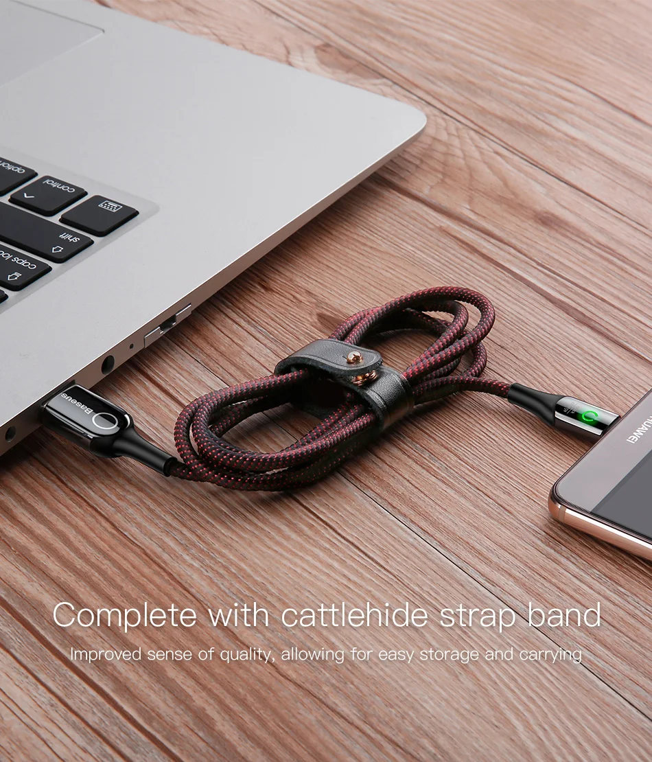 Baseus Led light usb type c кабель 3A Быстрая зарядка данных для samsung s8 s9 huawei oneplus 6 5 xiaomi note 7 зарядный кабель Android