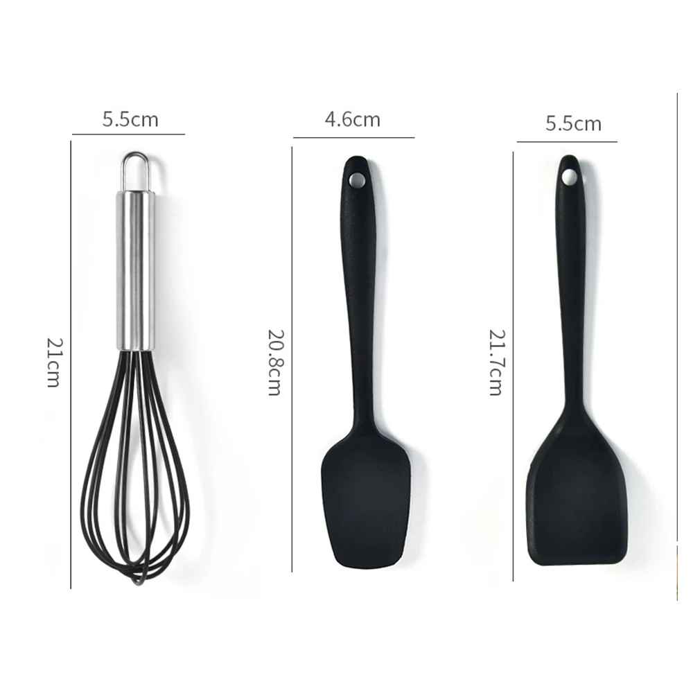 6pcsset silicone cooking utensils kitchen cookware utensil set non stick spatula kitchen tools 5 colors silicone cook gadgets free global shipping