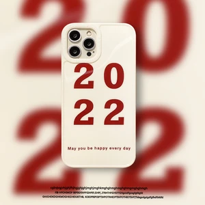 new 2022 year simple letters korea phone case for iphone 12 11 pro max x xs max xr 7 8 puls cases shockproof soft silicone cover free global shipping