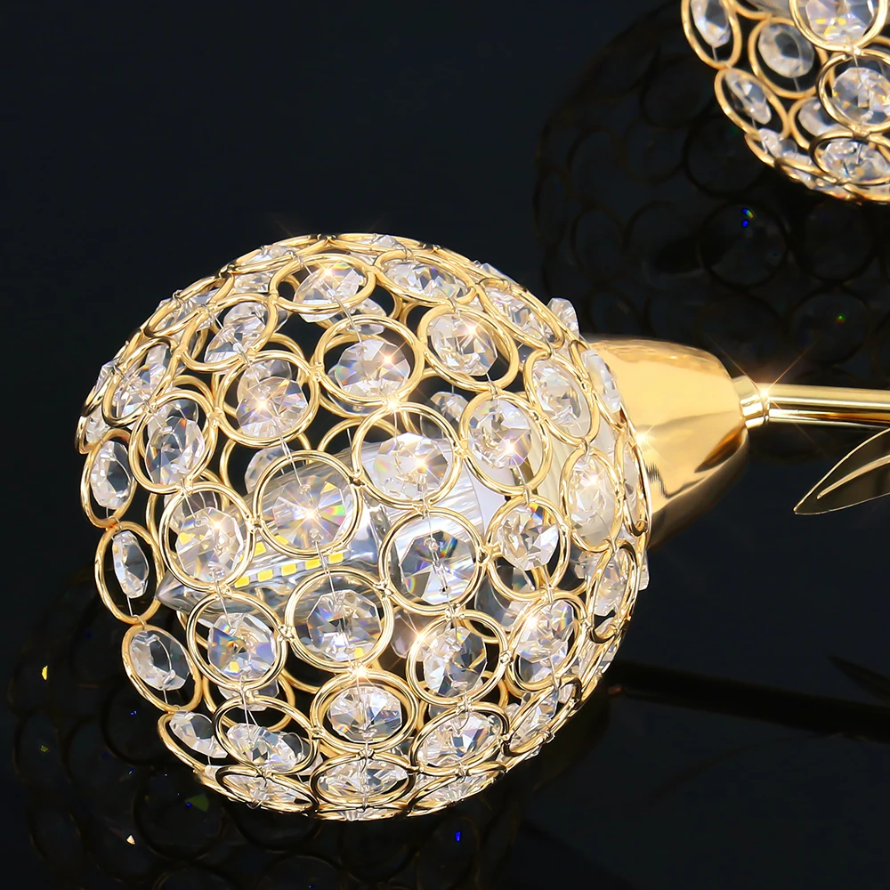 8 Вт E12 современный Кристальный настенный светильник для спальни бра