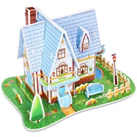 3d puzzle toys cartoon castle princess house jigsaw montessori educational toys for children puzzle personalized gift wooden toy
