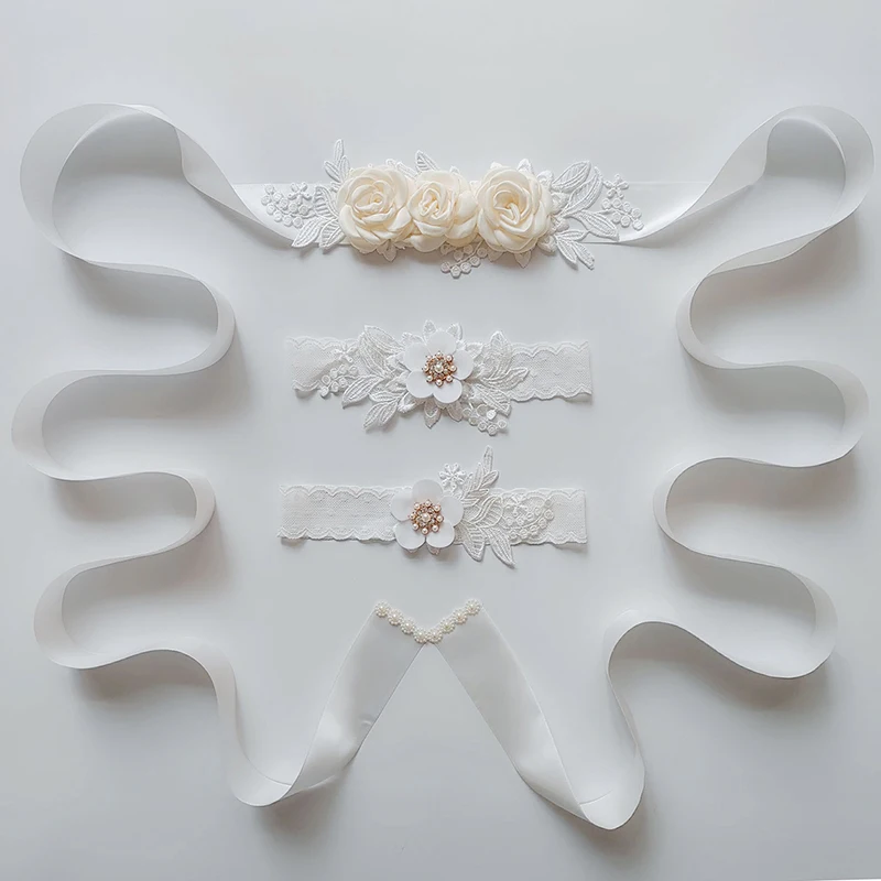 Wedding Belt Ornaments Waistband accessories lace belt wedding dress flower | Свадьбы и торжества