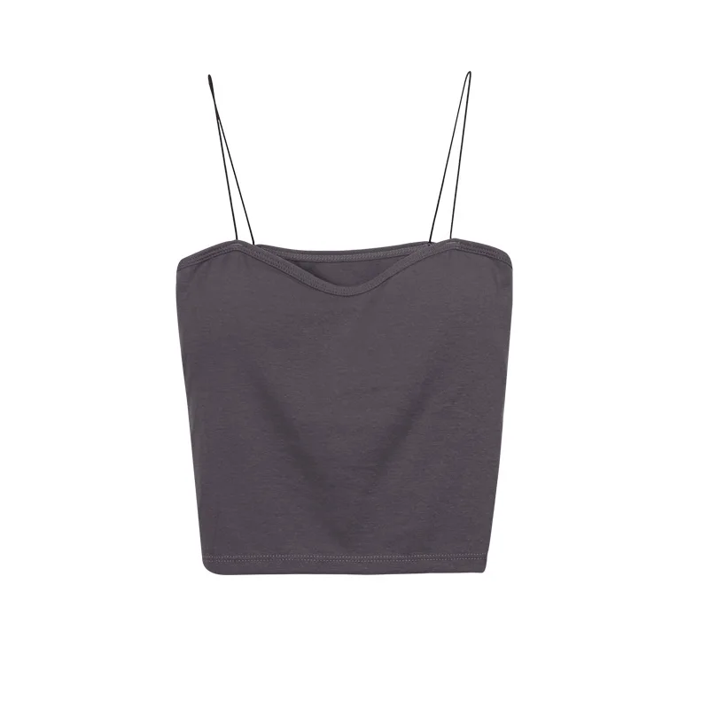 

Women Sexy Simple Bra Vest Sling Solid Color Cotton Wrapped Wireless Underwear Fashion Beautiful Bra