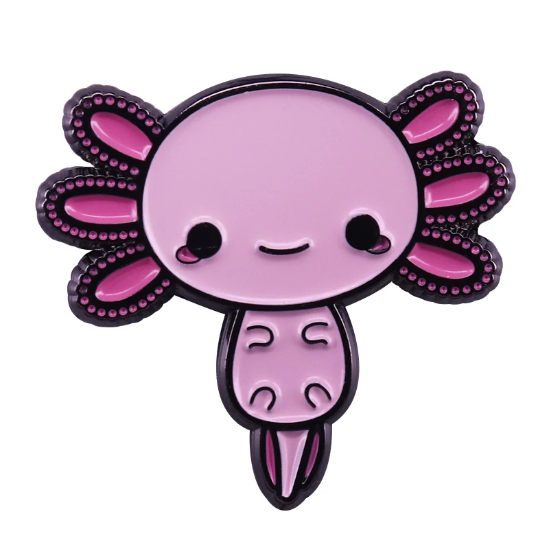 Kawaii розовый аксолотль значок с шестигранной головкой булавка &quotРыбка&quot