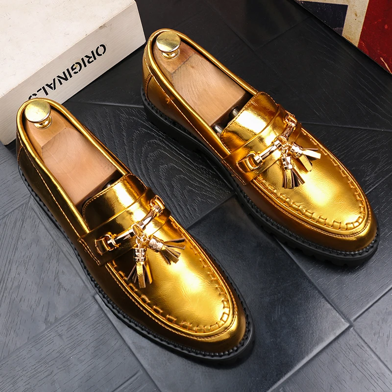 Туфли оксфорды мужские золотистые высокие заостренный носок деловой стиль