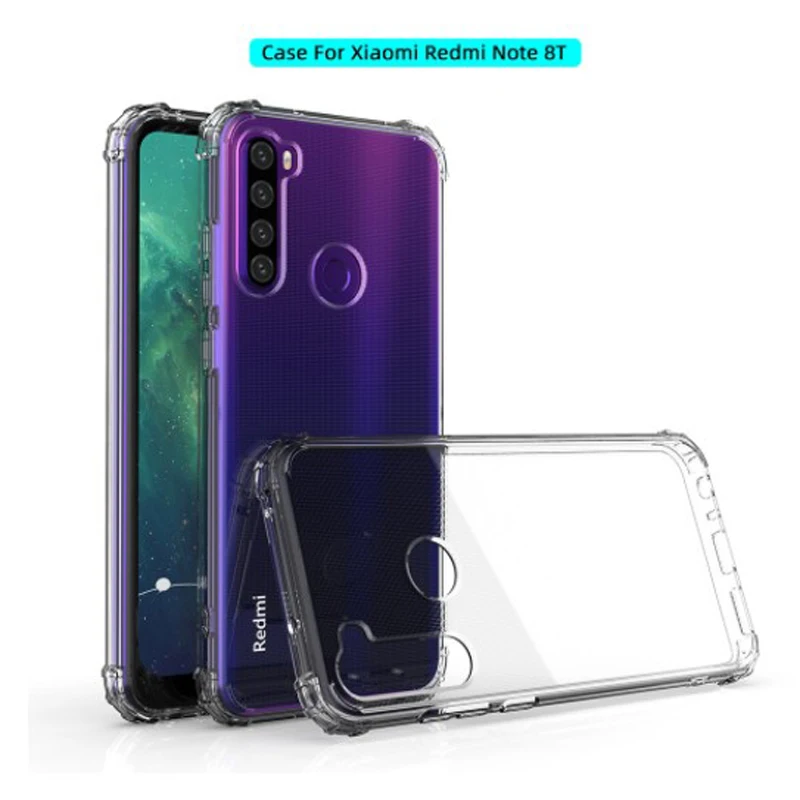 Для xiaomi redmi Note8T Чехол ударопрочный кристально прозрачный тонкий чехол для