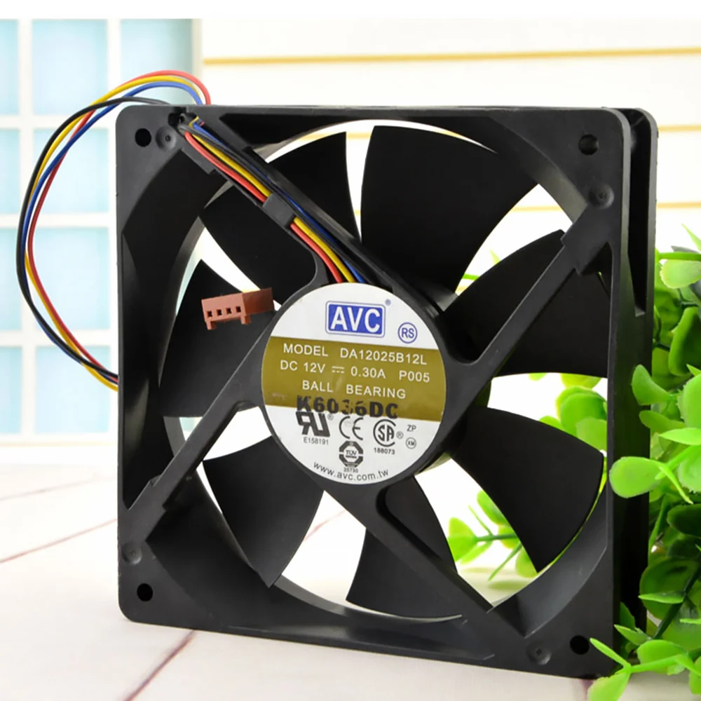 DA12025B12L 120 мм 1225 12025 120*120*25 12*12*2 5 см вентилятор шасси с шариковым подшипником 12 в 0 3 а
