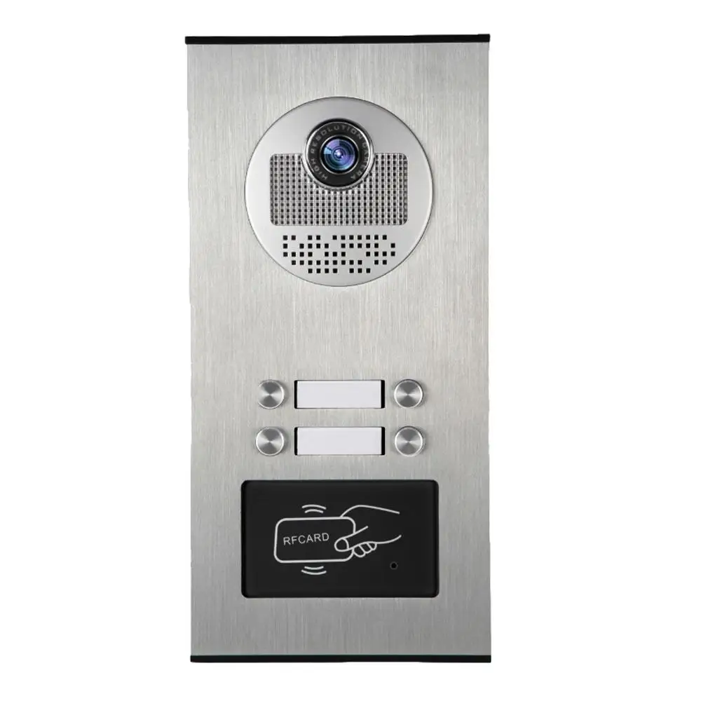 7 Inch Wired Video Door Phone RFID Access Intercom Multi Unit Camera Doorbell 1Camera 4 Monitor