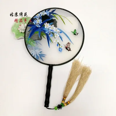 64 Древний костюм стрельба реквизит Китайский стиль Су вышивка шелковой вышивкой группа вентилятор подарок за рубежом - Цвет: 64