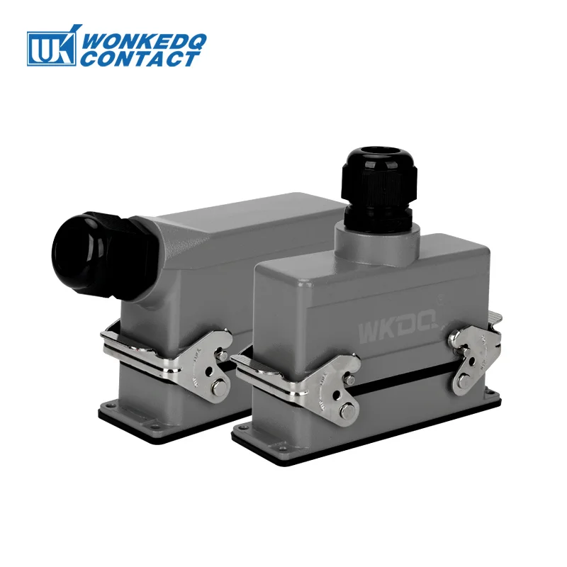 Hdc Ele 24 Insere a Parte Superior do Contato do Terminal do Parafuso do Núcleo 16a 500v Conector Resistente Industrial Impermeável do Cabo da Capa da Entrada Lateral