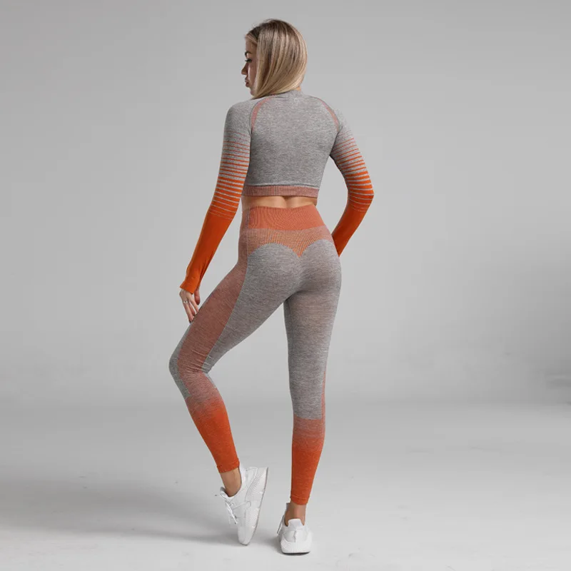 

Women Sportswear Gym Clothing For Women Seamless Yoga Set Workout Suit For Fitness Gym Set Women Crop Top High Waist Leggings
