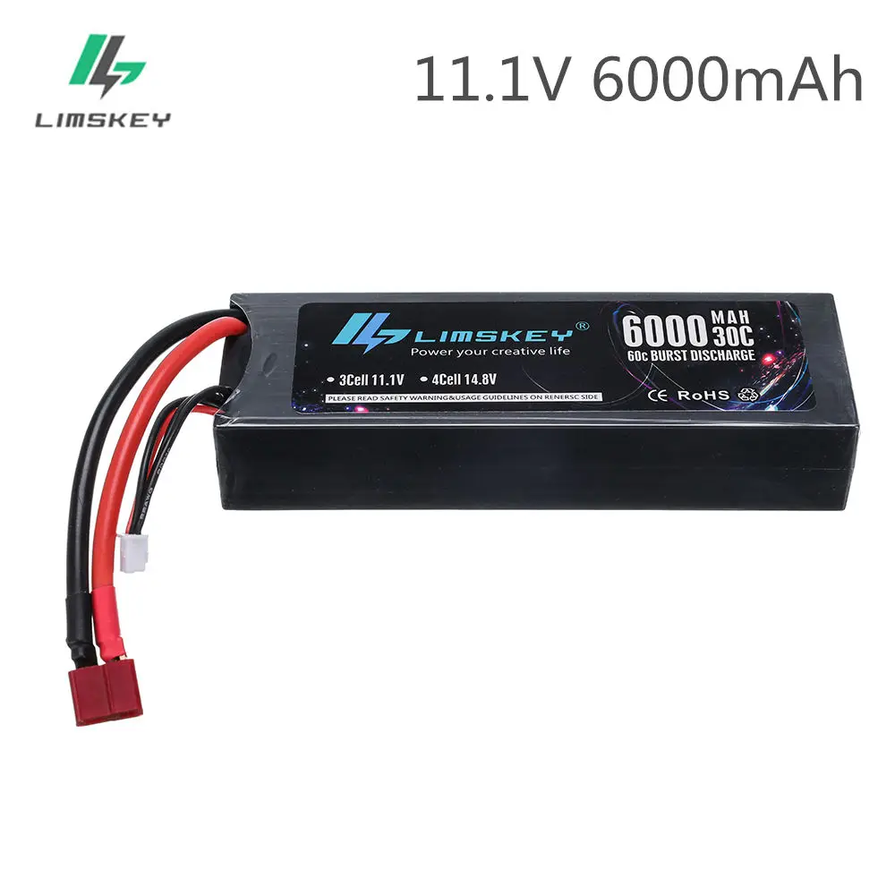 Limskey Lipo аккумулятор 3S 11 1 В 6000 мАч 30/60C Твердый Чехол для 1/8 автомобиля грузовика
