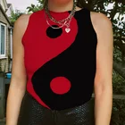 Женский Повседневный Топ без рукавов, облегающий топ с круглым вырезом и принтом сплетен, женская одежда, лето 2021