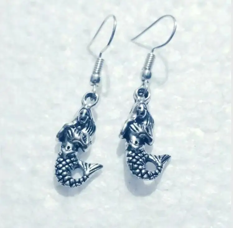 Серьги-подвески женские в виде рыбьей чешуя Русалки | Украшения и аксессуары