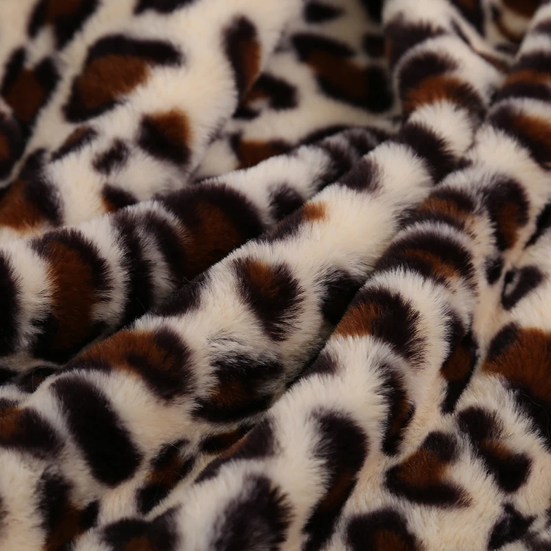 Нордический стиль леопардовая печать одеяло искусственный кроличий мех теплое