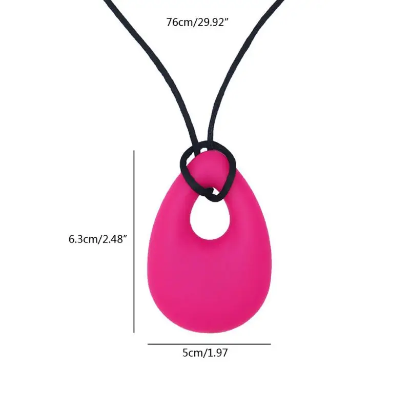 

Free Shipping 6 Pack Chewing Necklace Silicone Teether Pendant Kids Teething Toys for Boys Girls Adults Autism