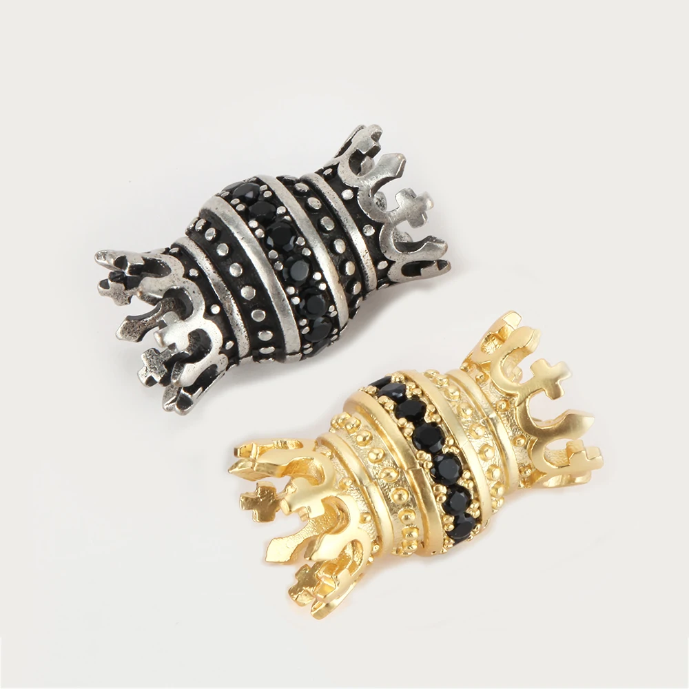 Спейсер в виде короны бусины для изготовления ювелирных изделий золотые