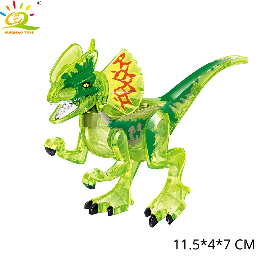 JOUETS 8 pieces Dinosaure parc T rex Bleu chiffres Blocs De contration pour Enfants Jurassic ville Monde Legoingly Briques br|Игрушки| |