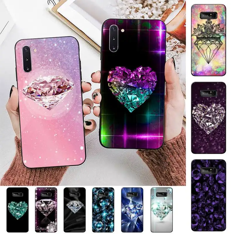 

FHNBLJ Crystal Diamond design Phone Case for Samsung Note 3 4 5 7 8 9 10 20 pro lite ultra Oppo A9 2020