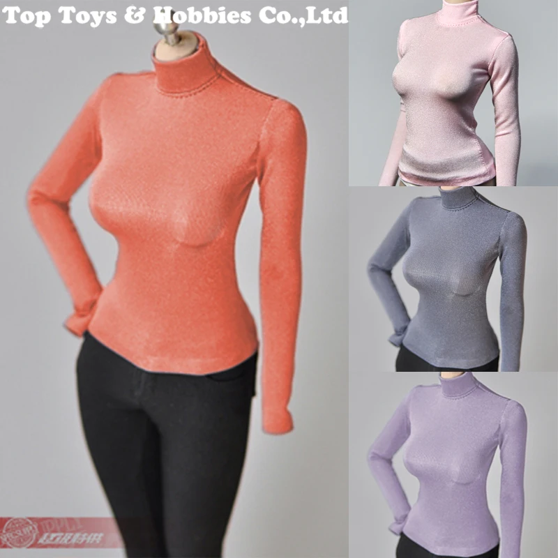 

1/6 Scale Female Long Sleeve Top Model Turtleneck Tights Clothing Toys For 12inch Woman Action Figure Body Doll