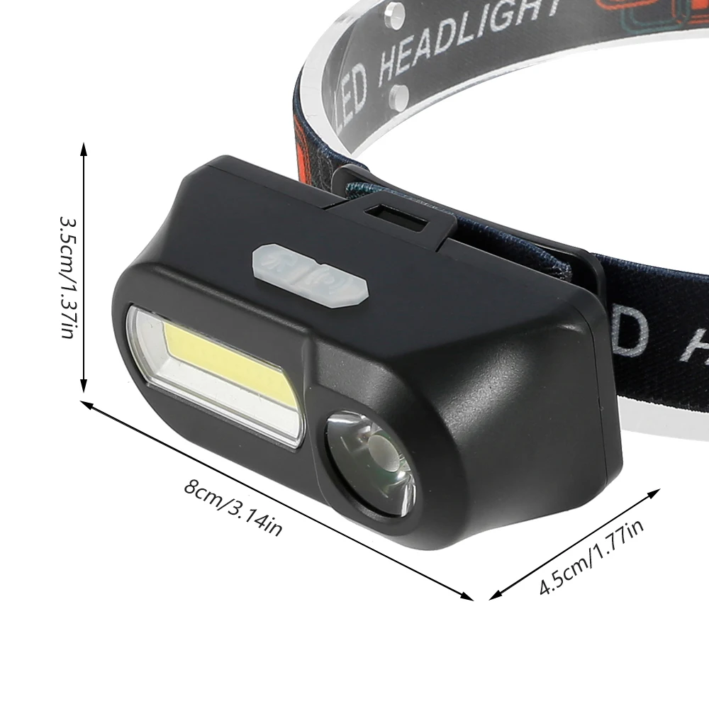 

Mini COB LED Headlight USB Rechargeable Head Lamp Flashlight Torch LED Headlamp for Camping Hiking Night Fishing Light