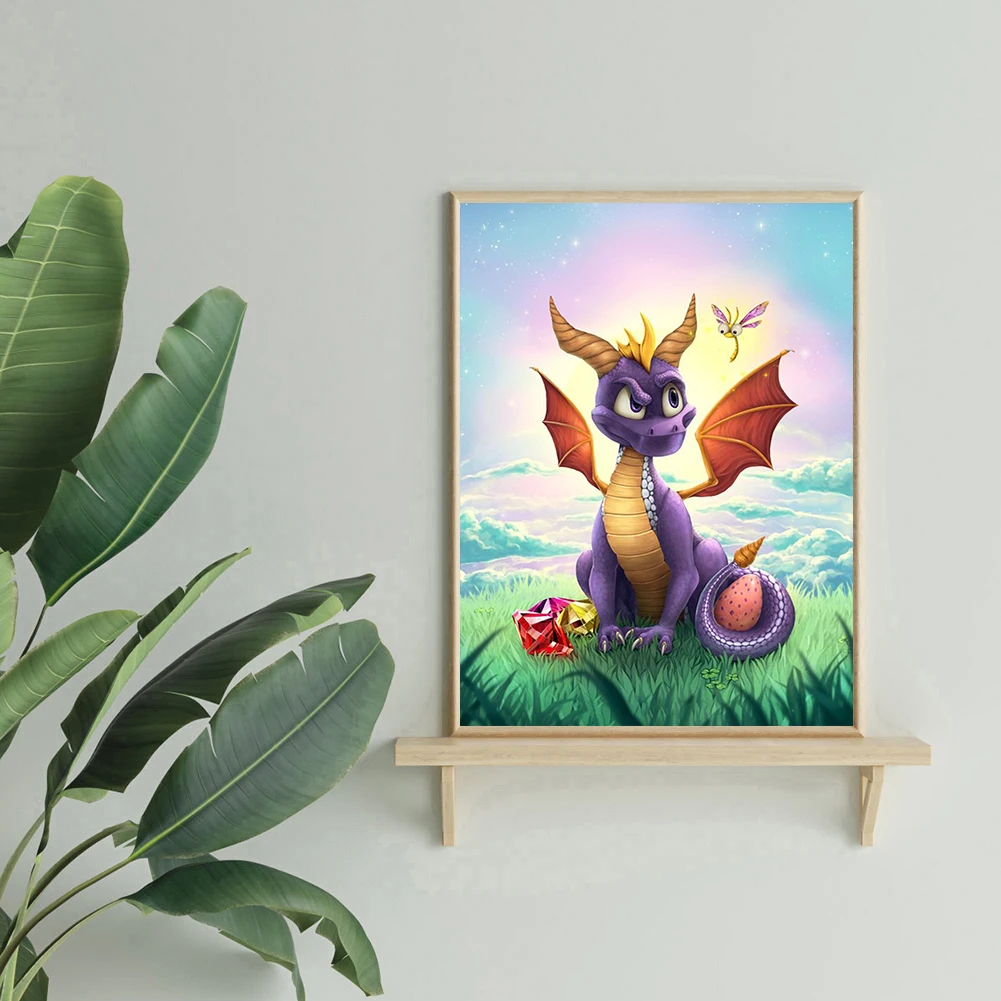 5D мультяшный динозавр рисунок Полный алмаз картина фотообои разы DIY украшение