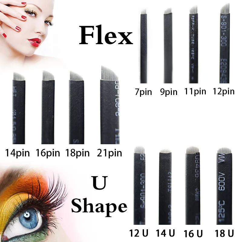 

Принадлежности для тату dermografo Иглы для татуировки 0,16 мм 18U формы tebori лезвия для ручной вышивки микро-ручка ультра-тонкая