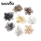 Открытые соединительные кольца, 5 мм, 200 шт.лот, бронзачерныйзолотойрозовое золотосереброродий, соединители для изготовления ювелирных изделий, F309