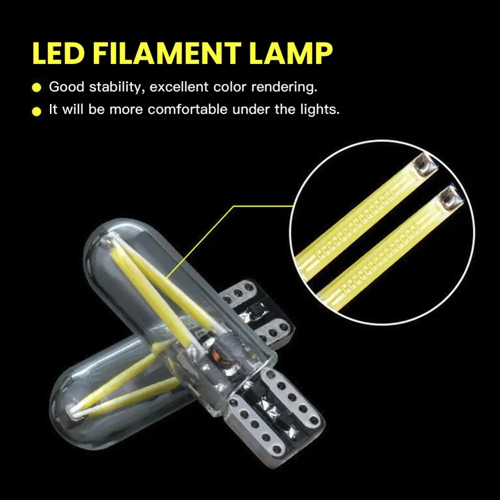 10 шт. CANBUS безошибочный 5630 проектор Len T10 COB 6SMD светодиодный ные лампы W5W 194 168 белая