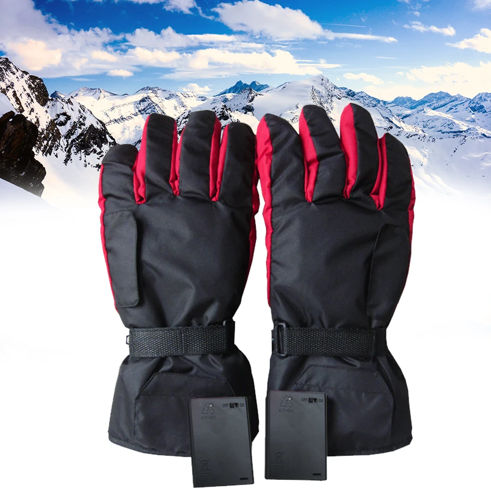 

Winter Gloves Battery-Type Carbon Fiber Heating Gloves Sports Bicycle Riding Ski Gloves for Men Women Outdoor Driving Running
