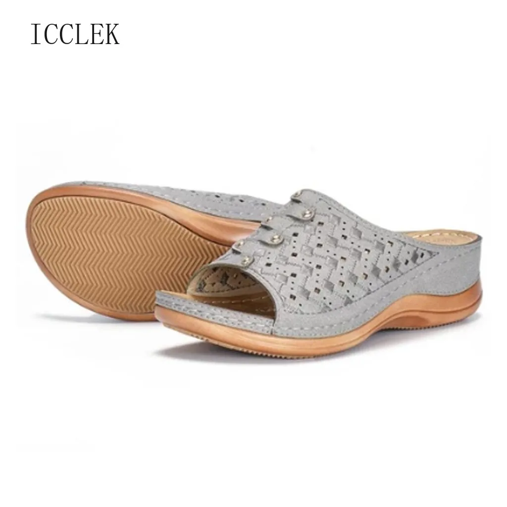 

Women PU Leather Shoes Comfy Platform Flat Sole Ladies Casual Soft Big Toe Foot Correction Sandal Orthopedic Bunion Corrector