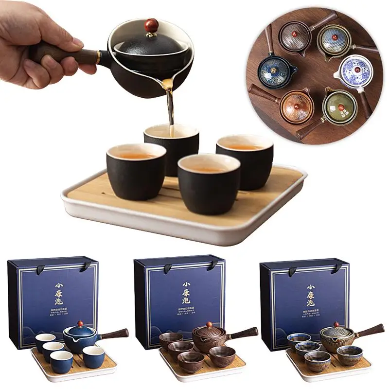 

Дорожный чайный набор, керамическая китайская чайная чашка кунг-фу, чайный набор с пакетиком, Чайник Пуэр, чайный сервис, инструменты для пр...