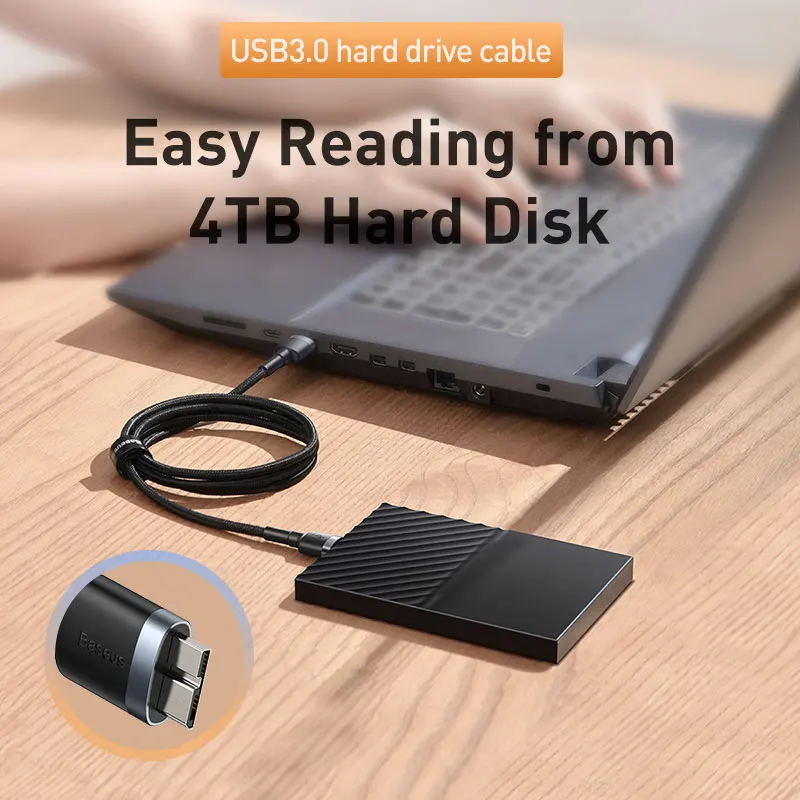 Кабель Baseus с USB 3 0 на Micro B 5 Гб быстрый кабель передачи данных типа A для Samsung S5 Note HDD