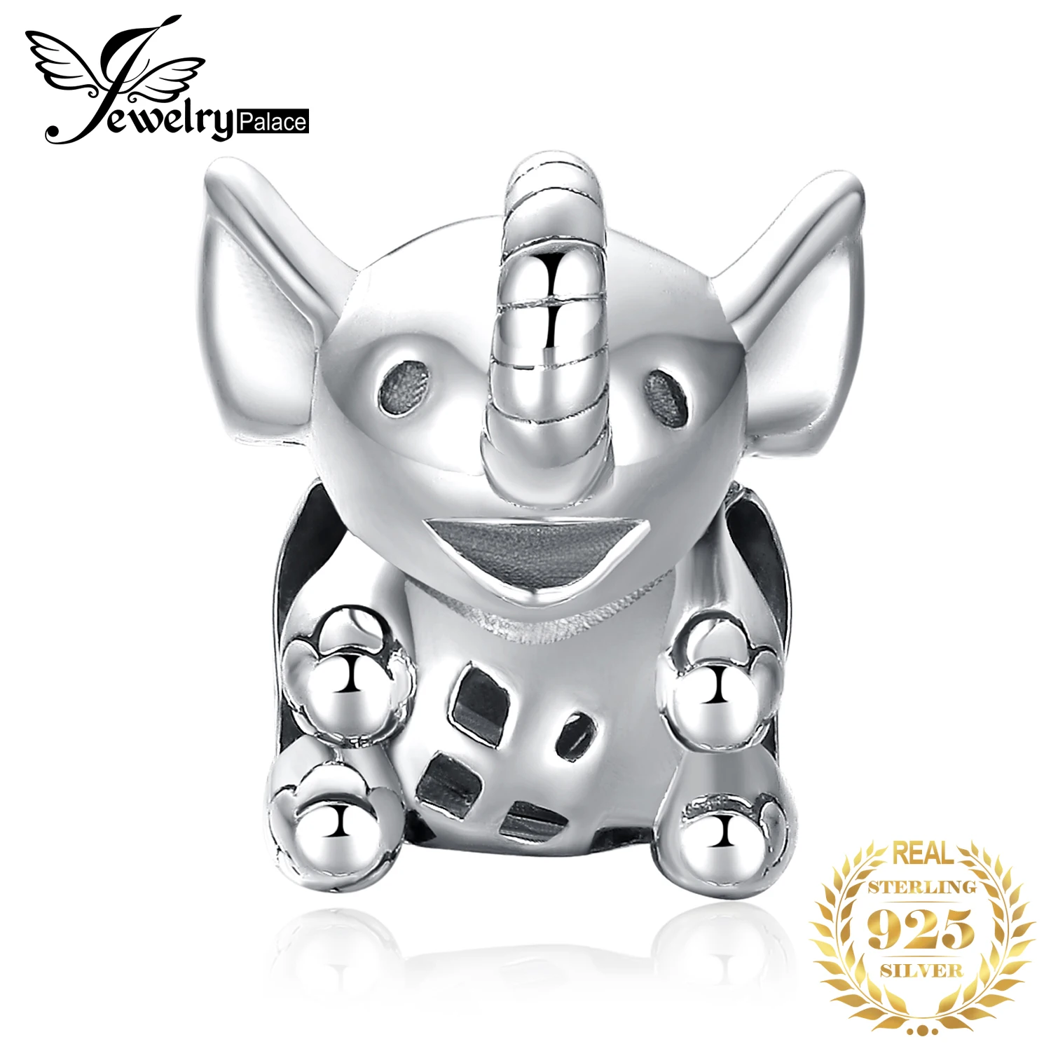 JewelryPalace 925 пробы серебро Дамбо большие ухо Слон Шарм Бусины Fit Браслеты для женщин как красивые подарки DIY ювелирные изделия