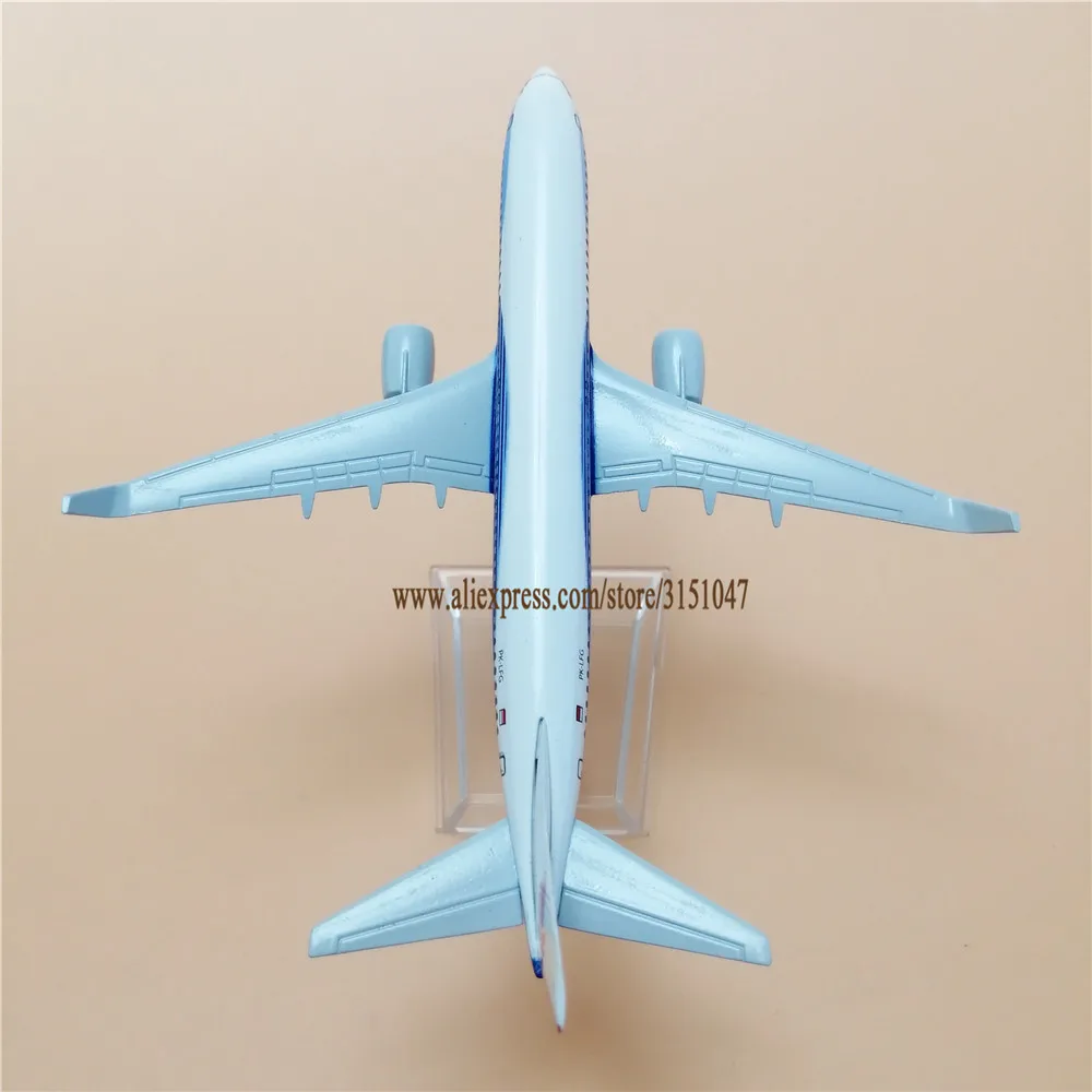 Модель самолета Air Indonesia Airlines B737 модель с голубым металлическим сплавом 16 см
