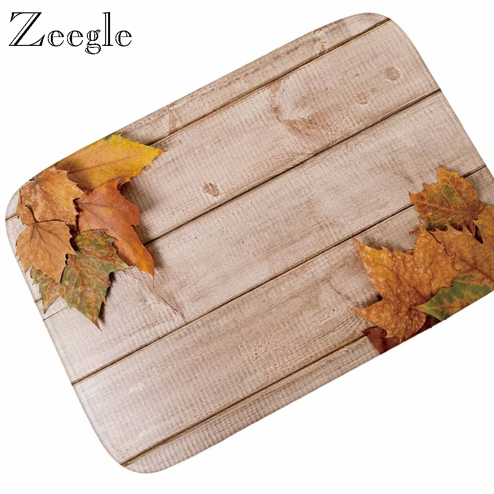 Zeegle дерево напечатано Придверный коврик для молитвенного коврика набор кухонных