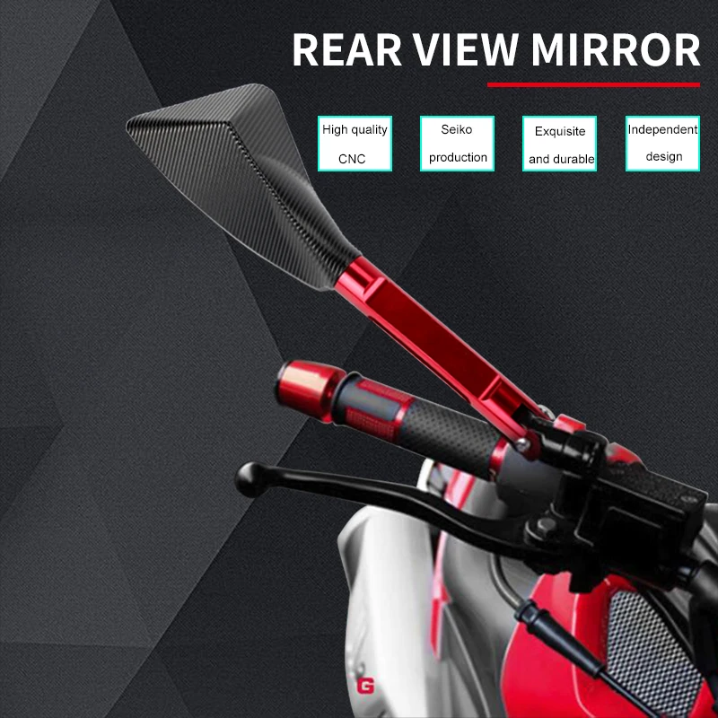 DERI Universal Motorcycle CNC Side Mirror Rearview Scooter E-Bike espejos retrovisores para moto Accessories | Автомобили и