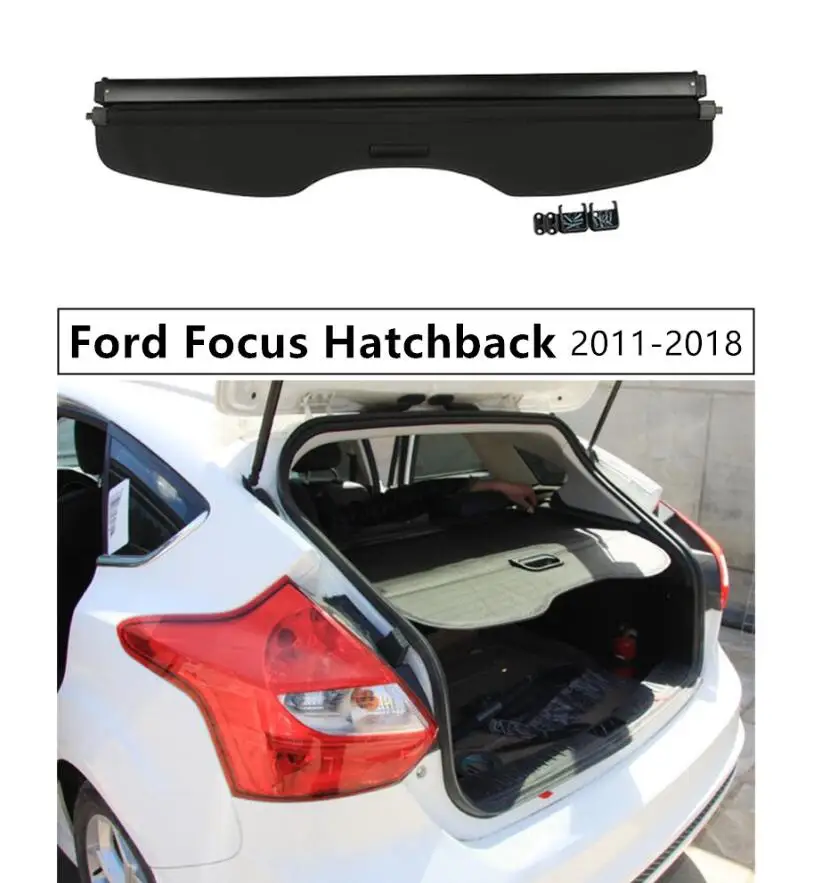 Rear Trunk Cargo Cover Security Shield For Ford Focus Hatchback 2011 2012 13 14 2015 2016 2017 2018 High Qualit Auto Accessories |