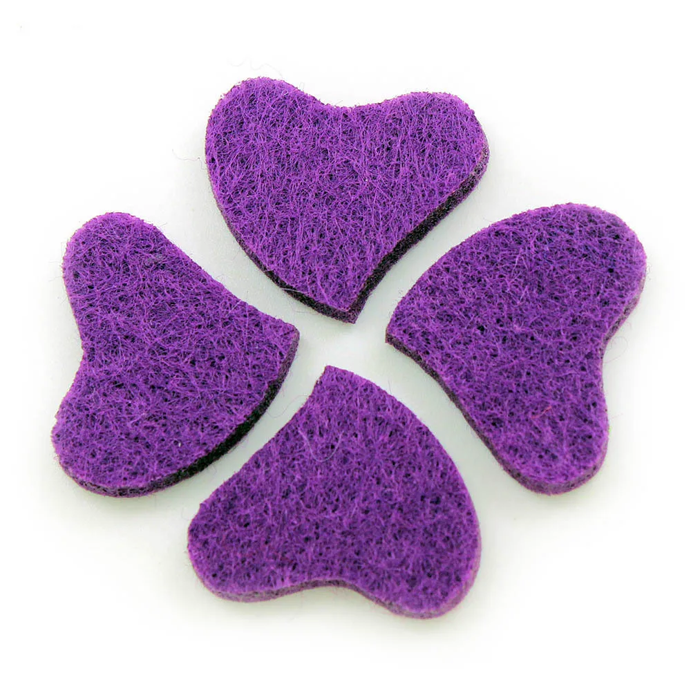 

3mm Thicken 100 PCS Heart Wool Felt Handmade DIY Crafts Aromatherapy Tablets Decor Doll Handwork Polyester Sewing Toys Tool