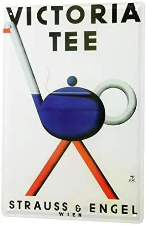 

Tin Sign Decor Plaques 30 x 40 cm Retro Tea teapot Vienna