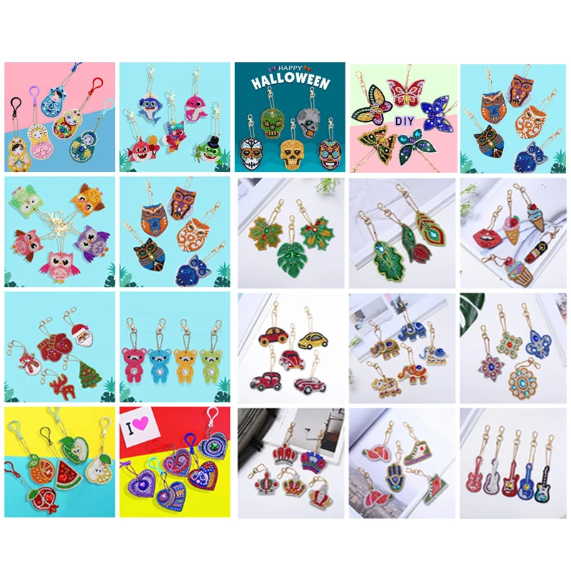 Брелок для ключей сделай сам алмазная живопись 5D с полной вышивкой Женская