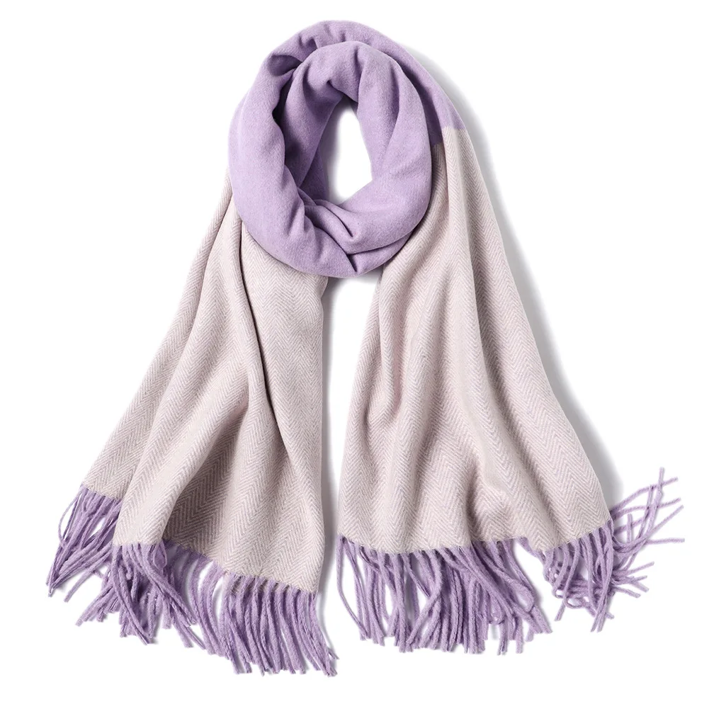 Женский зимний шарф серого цвета высокое качество плед одеяло и шаль большой