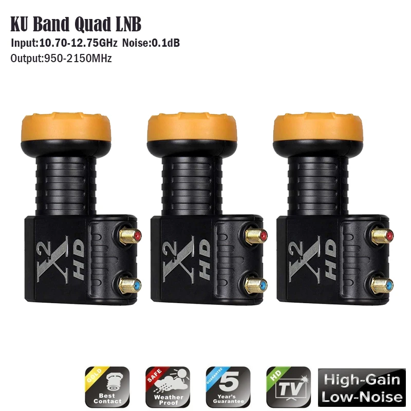3 шт. X-Square Universal LNB для спутникового ТВ-приемника Twin высокая мощность качественный