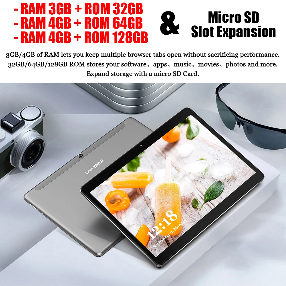 LNMBBS M20 планшет 10,1 дюймов android 8,0 планшеты 3G+ 32 ГБ 4 ГБ+ 64 Гб/128 ГБ 1920*1200 ips wifi Две sim-карты carmea Phablet планшетный ПК