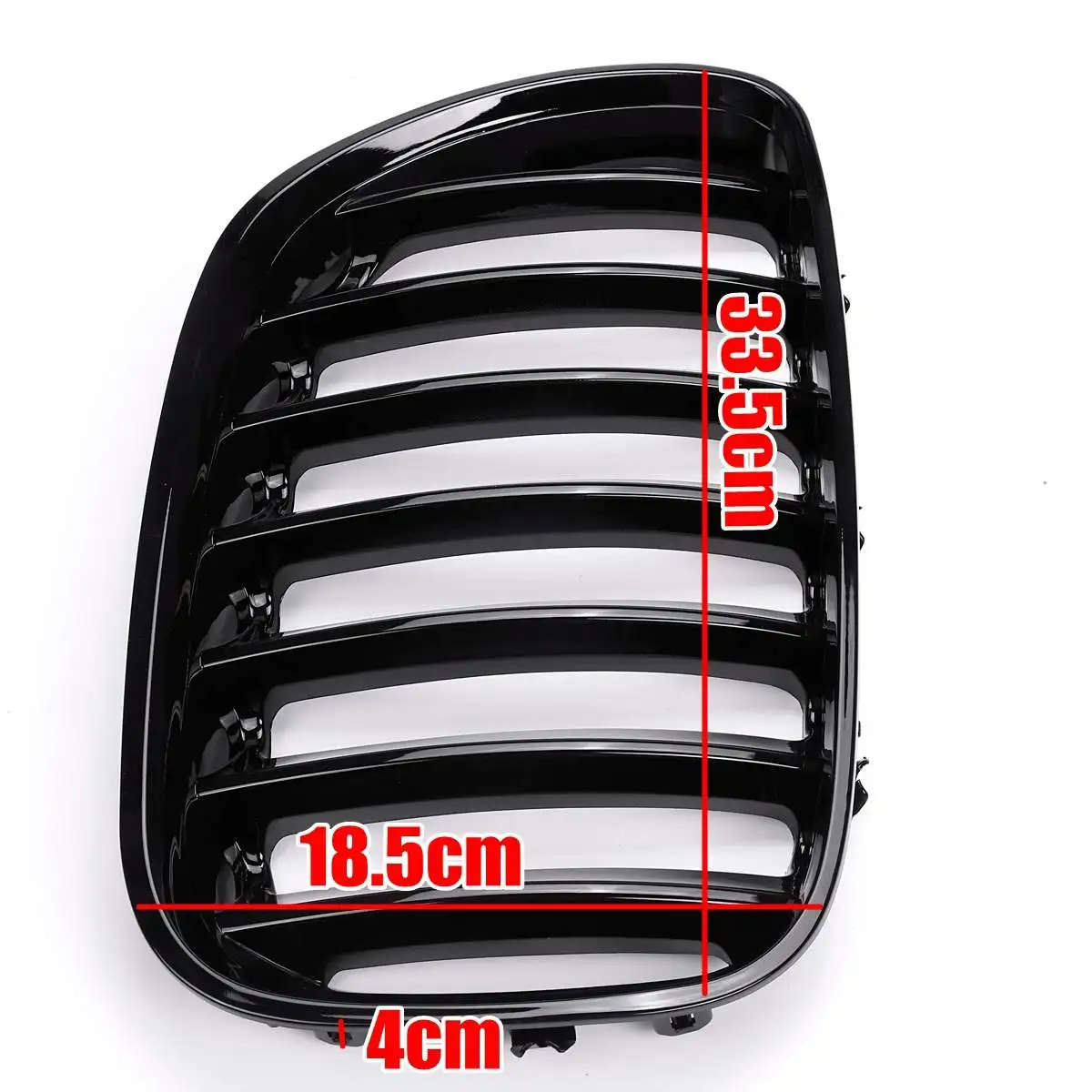 

1 Pair Front Kidney Grille Glossy Black & M-Color For BMW X5 E53 2004 2005 2006 Replacement Exterior Racing Grilles