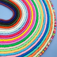 1 share about 300 400pcs 6mm colorful clay beads round heishi beads flat polymer beads for diy necklace bracelets jewelry making