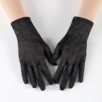 driving gloves summer new thin section short stretch fashion ladies lace sunscreen gloves outdoor riding driving uv gloves d54