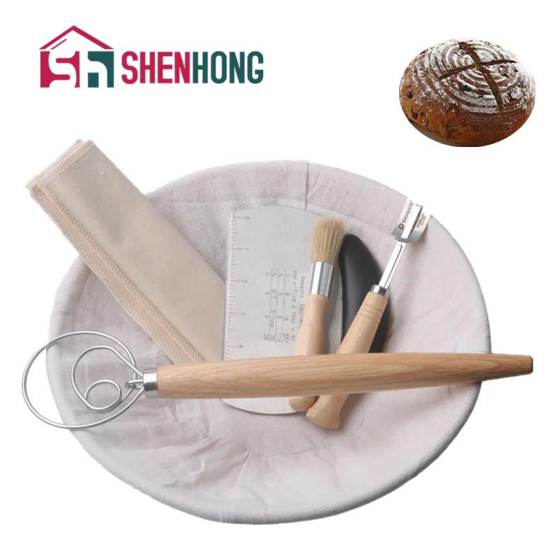 SHENHONG круглая ферментационная корзина из ротанга с защитой от брожения багет