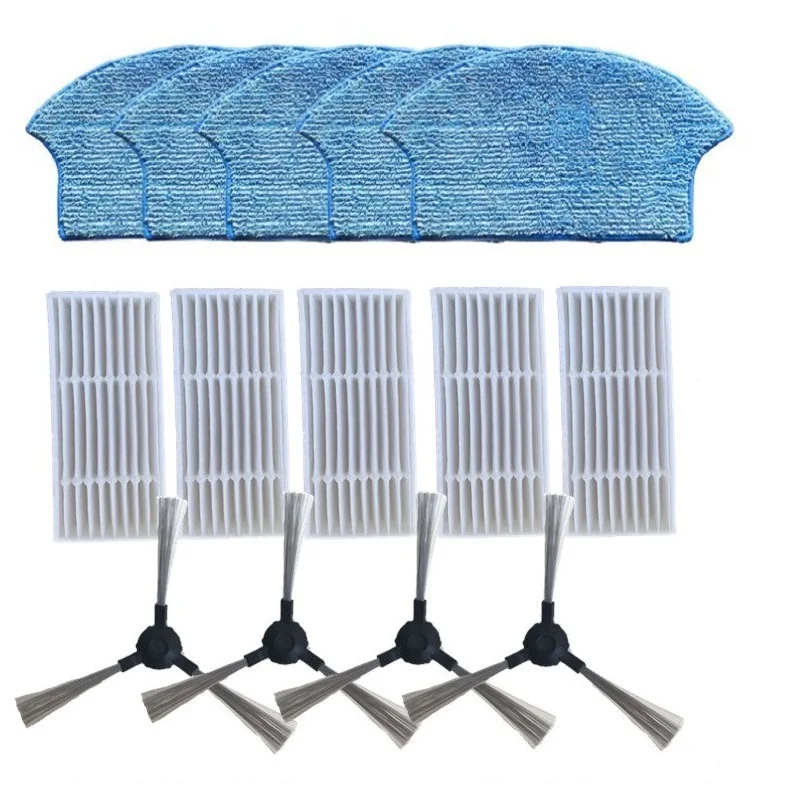 Запасные части для робота-пылесоса midea VCR03, VCR01/VCR12, в комплекте HEPA фильтр, боковые щетки, салфетка