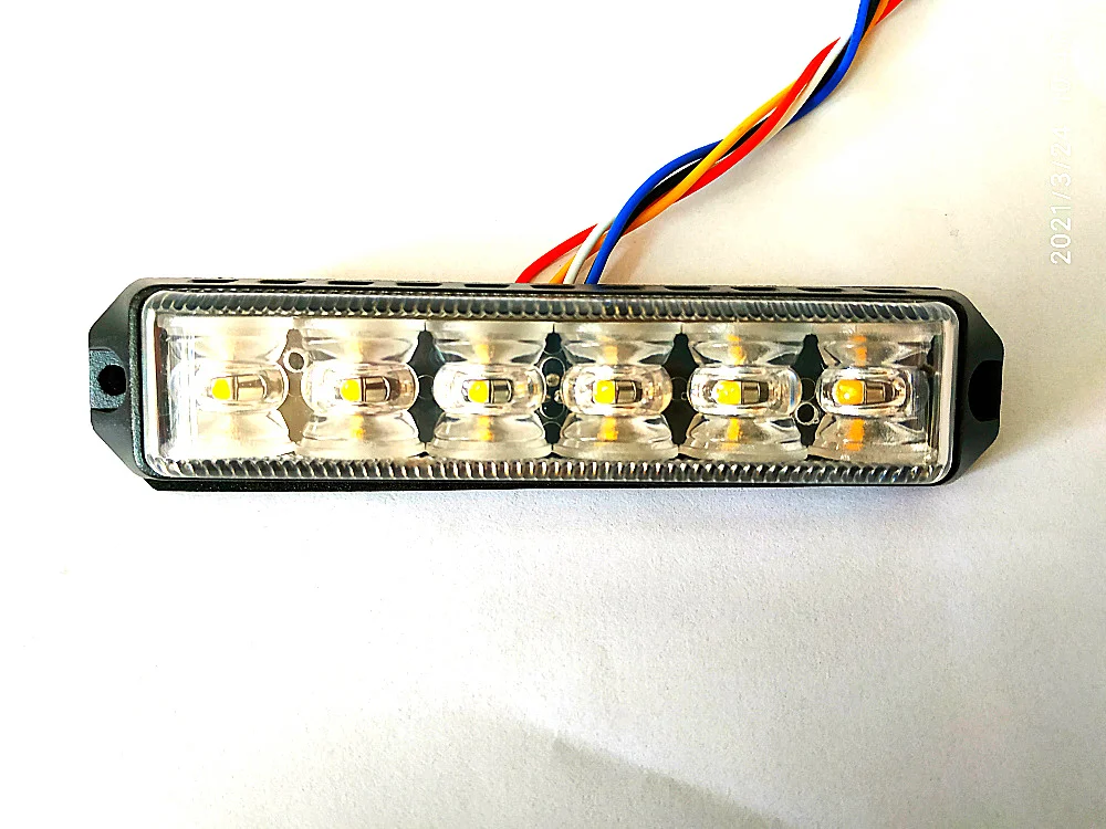 Двухцветный 12 светодиодов для автомобисветильник фары светодиодный стробоскоп